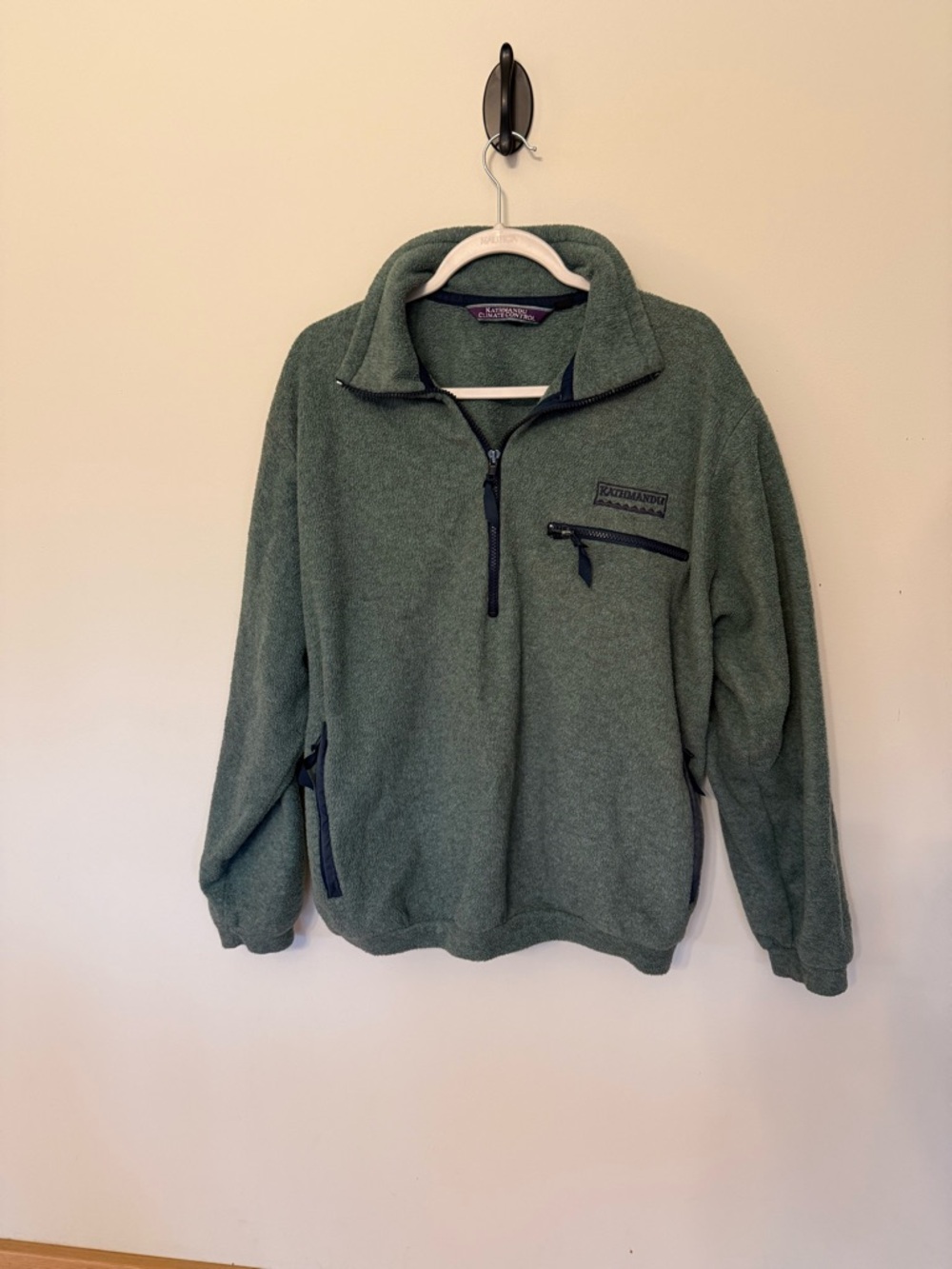Patagonia Men's Olive Green Quarter-Zip Fleece Pullover